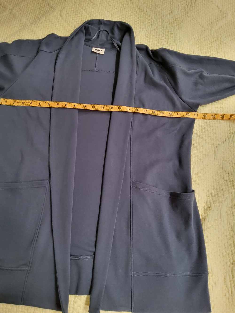 PACT Organic Airplane Wrap Cardigan Size M - Picture 11 of 15